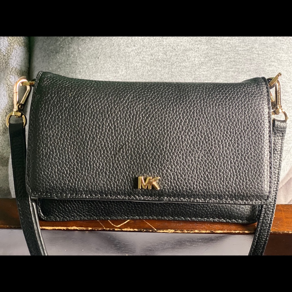MK Pebbled Leather Convertible Crossbody